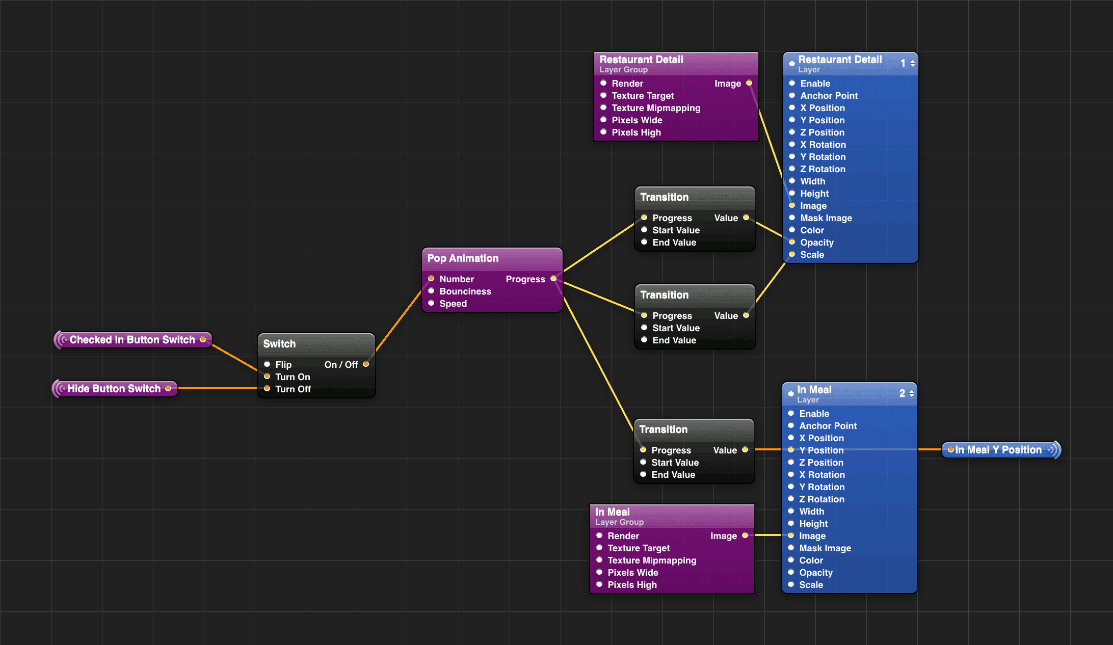 Screenshot of one of Cover 2.0's animation prototypes in Origami